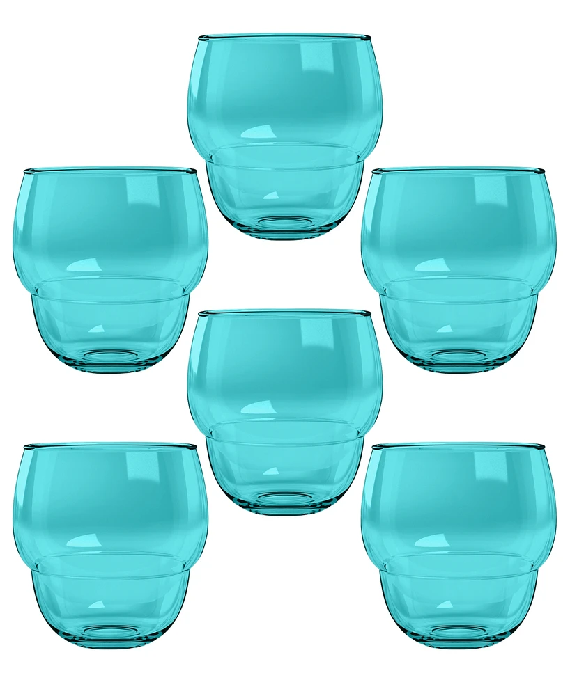 Abode Homewares Stacking Bubble Tumbler Cobalt Set of 6