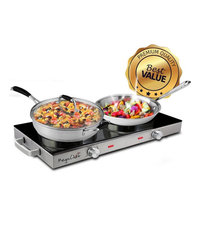 MegaChef 1700 Watt Ceramic Infrared Double Electric Cooktop