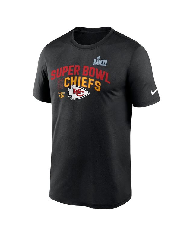 Men's Nike Black Kansas City Chiefs Super Bowl Lvii Team Logo Lockup T-shirt