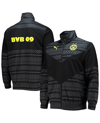 Men's Puma Black Borussia Dortmund 2022/23 Pre-Match Full-Zip Jacket