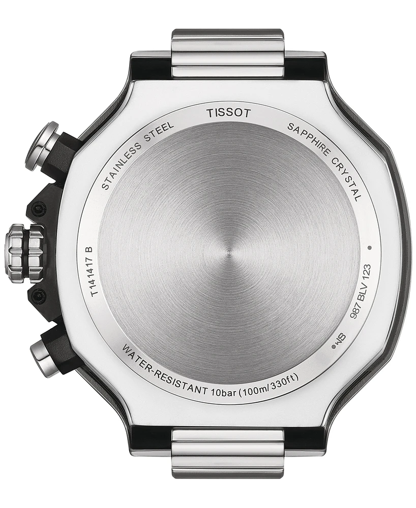 Tissot Men's Swiss Chronograph T-Race Black Strap Watch 45mm