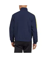 Men's adidas Navy and Yellow Nashville Sc 2023 On-Field Anthem Full-Zip Reversible Team Jacket
