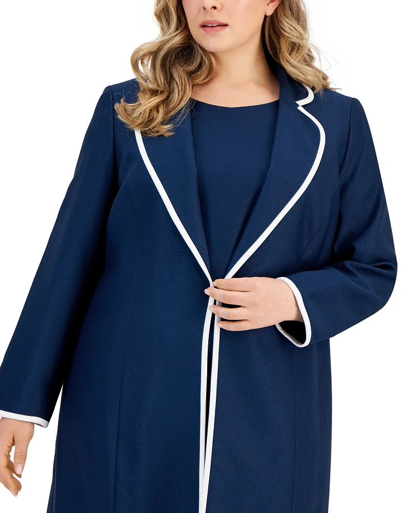 Le Suit Plus Jacquard Sheath Dress
