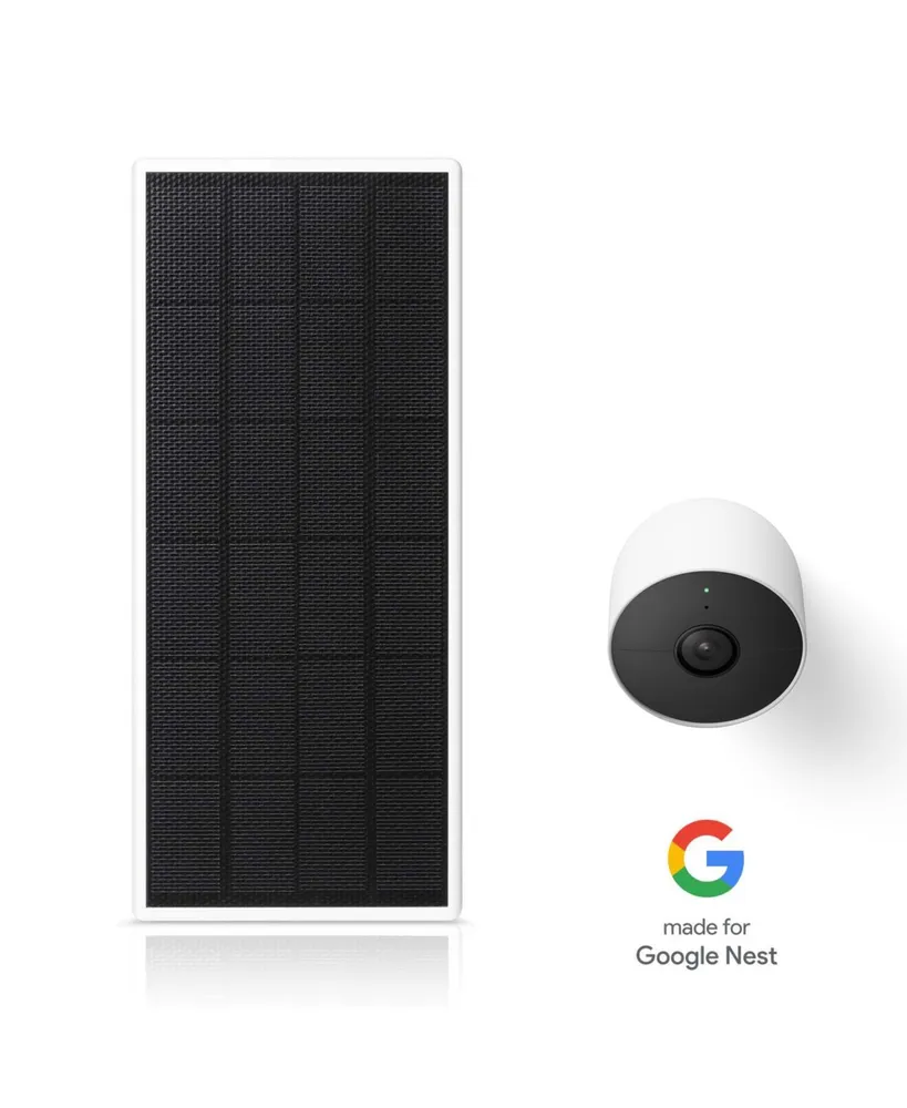 Wasserstein Solar Panel for Google Nest Cam Outdoor or Indoor, Battery - 2.5W Solar Power