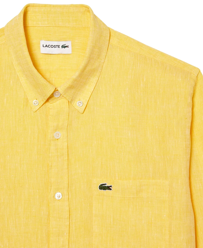 Lacoste Men's Regular-Fit Linen Shirt