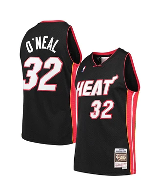 Men's and Women's Shaquille O'Neal Miami Heat Mitchell & Ness Hardwood Classics Swingman Jersey - Black