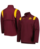 Men's Nike Maroon Minnesota Golden Gophers 2022 Coaches Sideline Quarter-Zip Top