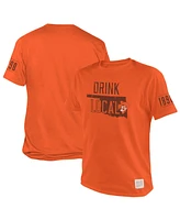 Men's Original Retro Brand Orange Oklahoma State Cowboys 1890 Drink Local T-shirt
