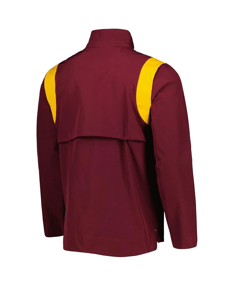 Men's Nike Maroon Minnesota Golden Gophers 2022 Coaches Sideline Quarter-Zip Top
