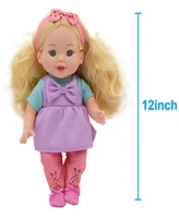 Lil Tots Talking Hair Styling Playset 16 Piece 12" Doll Playset, New Adventures, Children's Pretend Play, Ages 3 and up