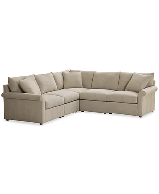 Closeout! Wrenley 102" 5-Pc. L-Shape Modular Sectional Sofa, Created for Macy's
