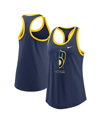Women's Nike Navy Milwaukee Brewers Tech Tank Top
