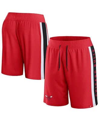 Men's Fanatics Red Chicago Bulls Referee Iconic Mesh Shorts