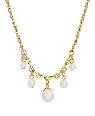 2028 Imitation Pearl Drop Necklace