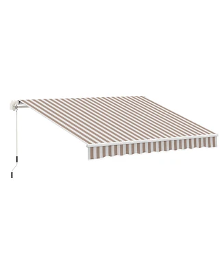 Outsunny 12'x8' Retractable Patio Awning/Sun Shade for Outdoor PatioMulti