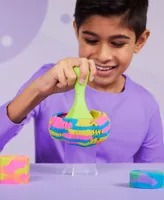 Kinetic Sand Squish N Create with Blue, Yellow, and Pink Play Sand