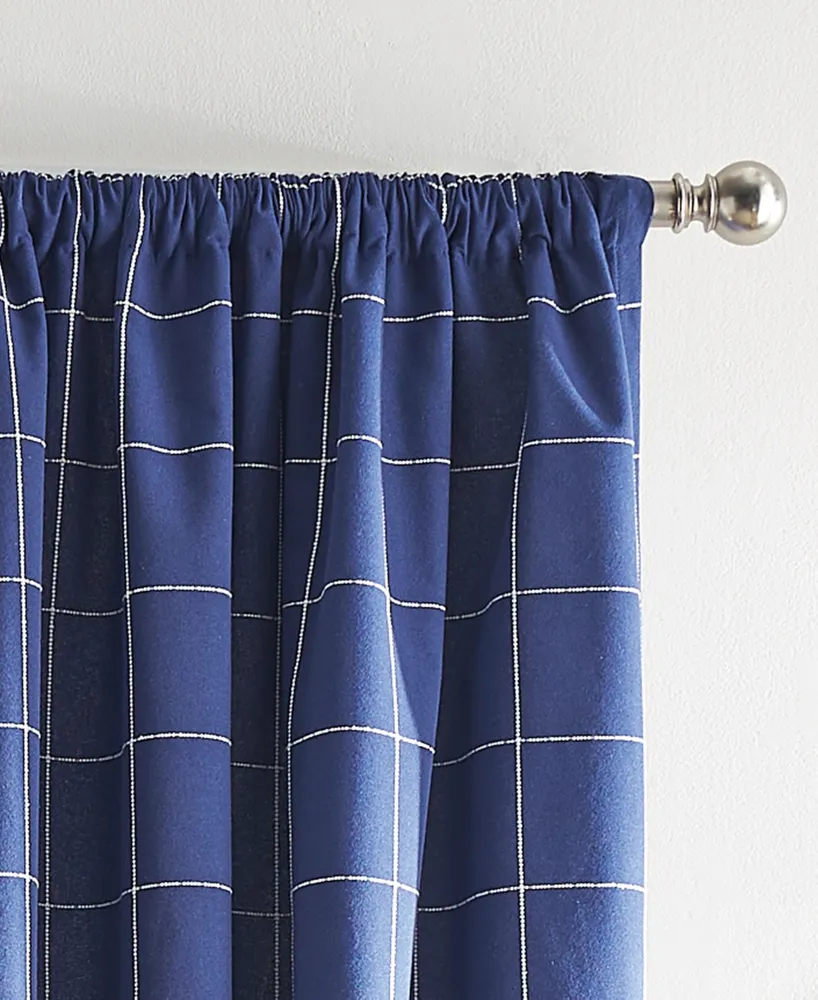 Tommy Hilfiger Big Check Pole Top Blackout 2-Piece Curtain Panel