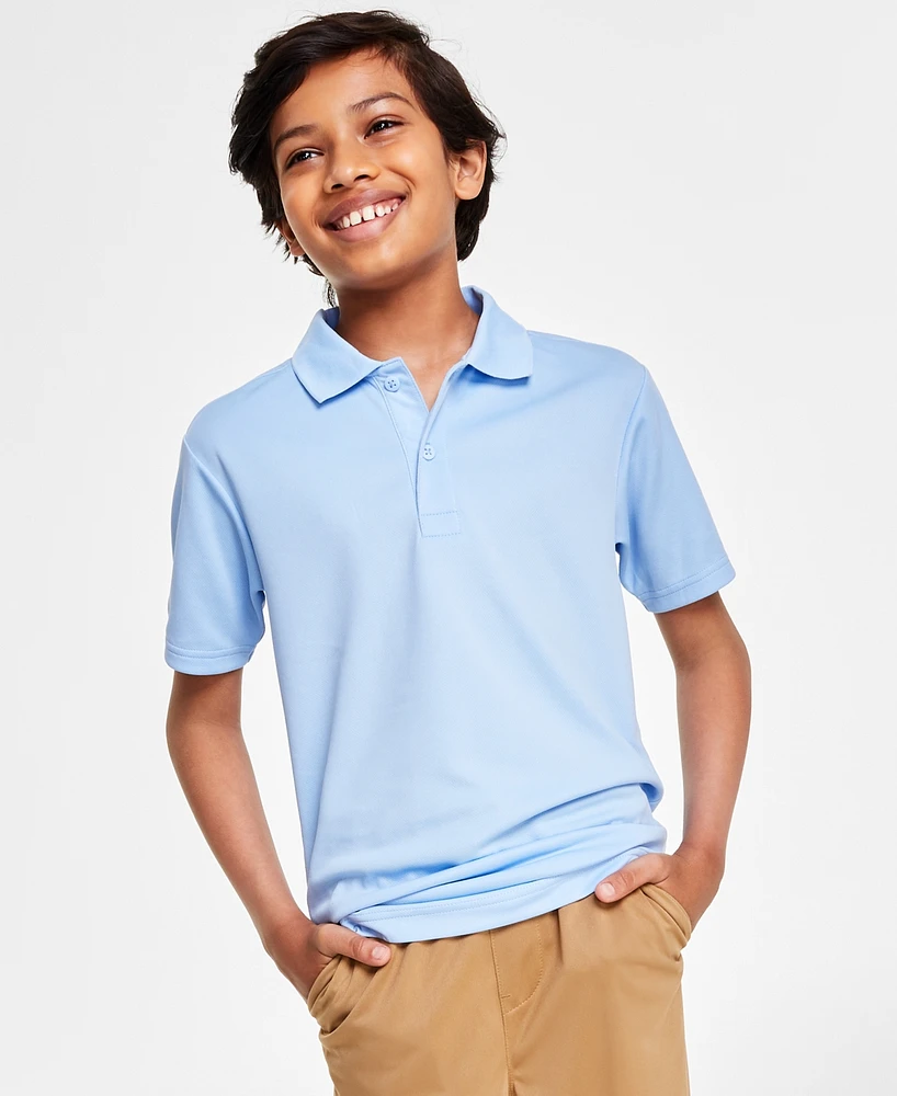 Nautica Big Boys Uniform Quick Dry Short Sleeve Performance Stretch Polo
