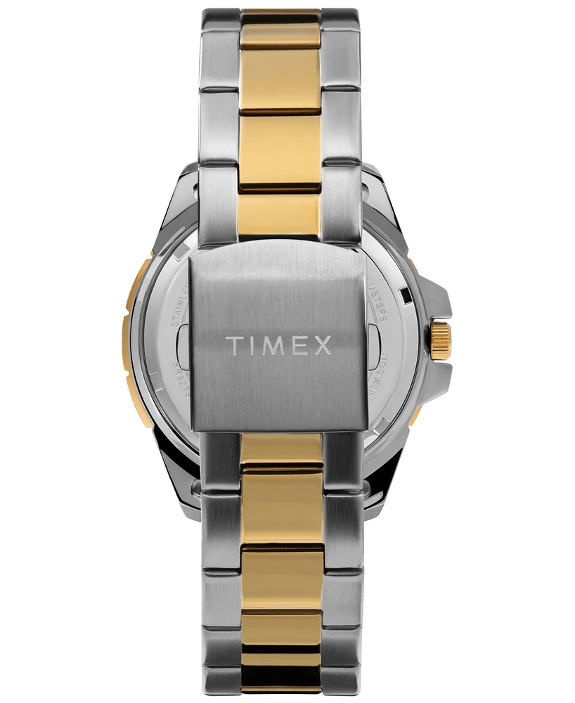 Timex Men's Quartz Analog Premium Dress Stainless Steel Two-Tone Watch 44mm