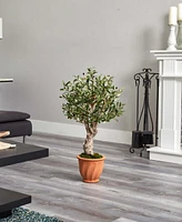 Nearly Natural 3' Olive Artificial Tree in Terracotta Planter