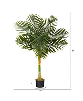 4' Single Stalk Gold-Tone Cane Artificial Palm Tree
