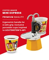 Bialetti Set Mini Express "R" Lichtenstein Plus 2 Bicc. 2.8 Oz Coffeemaker