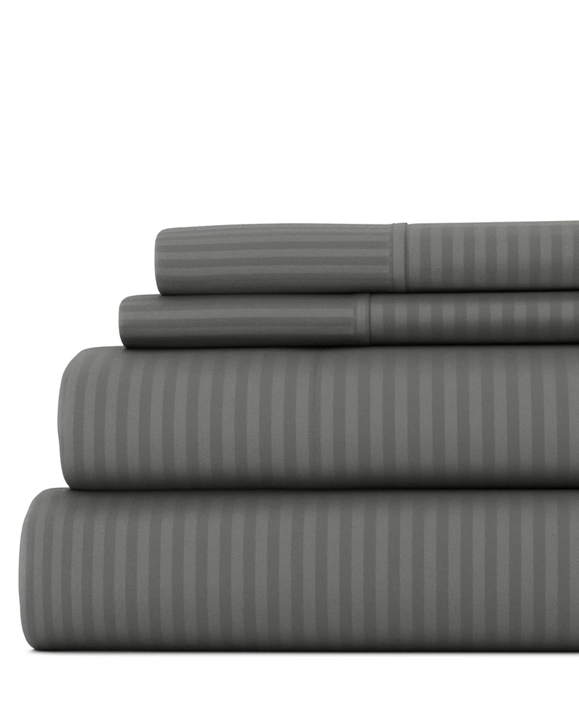ienjoy Home Expressed Embossed Striped -Pc. Sheet Set