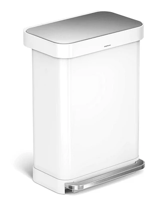 simplehuman 55 Liter Rectangular Kitchen Trash Can with Liner Pocket