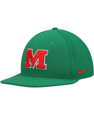 Men's Nike Green Ole Miss Rebels Aero True Baseball Performance Fitted Hat