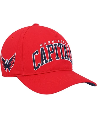 Men's '47 Brand Red Washington Capitals Block Arch Hitch Snapback Hat