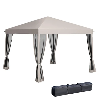 Outsunny 10' x 10' Pop Up Canopy with 4 Removable