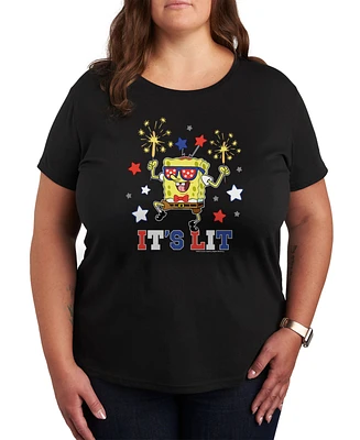 Hybrid Apparel Trendy Plus SpongeBob SquarePants 4th of July Graphic T-Shirt