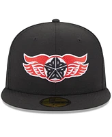 Men's New Era Black Rochester Red Wings Authentic Collection Alternate Logo 59FIFTY Fitted Hat
