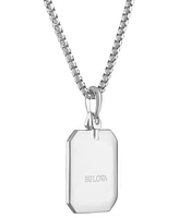 Bulova Men's Crest of Bohemia Diamond (1/2 ct. t.w.) Pendant Necklace in Sterling Silver, 24" + 2" extender