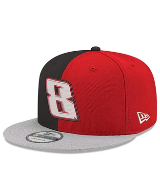 Men's New Era Black and Scarlet Kyle Busch 9FIFTY Split Snapback Adjustable Hat