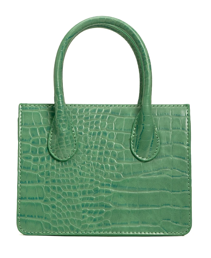 Like Dreams Kenzie Chain Croc Faux Leather Mini Crossbody Bag