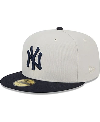 Men's New Era Gray, Navy New York Yankees World Class Back Patch 59FIFTY Fitted Hat