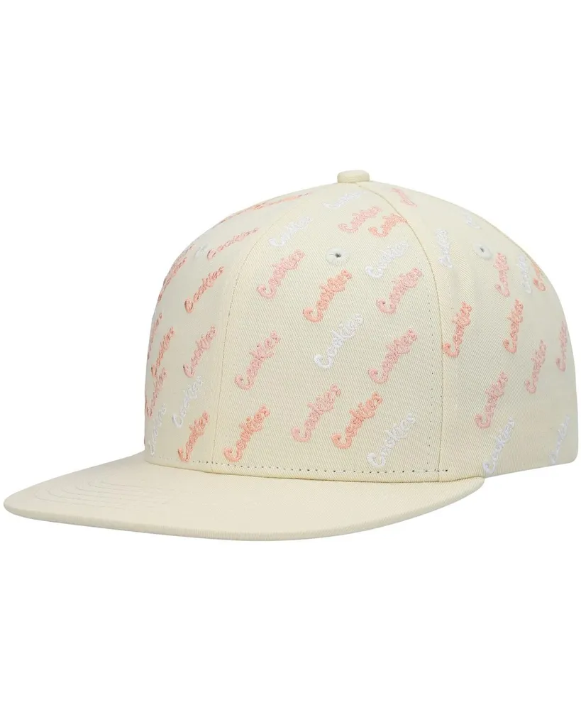 Men's Cookies Cream Triple Beam Allover Print Snapback Hat