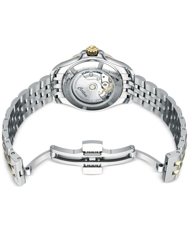 Certina Women's Swiss Automatic Ds Action Diamond Accent Two-Tone Stainless Steel Bracelet Watch 35mm