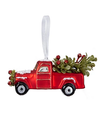 Ganz Kissing Krystals Vintage-Like Glass Truck Ornament