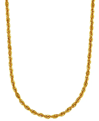 Sparkle Rope Link 24" Chain Necklace (3-5/8mm) in 14k Gold