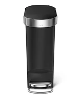 simplehuman 40 Liter Plastic Slim Liner Rim Kitchen Trash Can