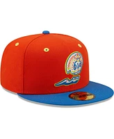 Men's New Era Orange, Blue Calaveras De West Michigan Copa La Diversion 59FIFTY Fitted Hat