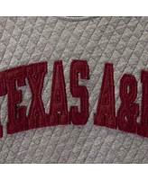 Women's Pressbox Heather Charcoal Texas A&M Aggies Moose Quilted Pullover Sweatshirt