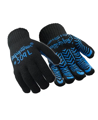 RefrigiWear Men's Dual Layer Herringbone Glove - Warm, Durable Winter Work Gloves with Silicone Grip