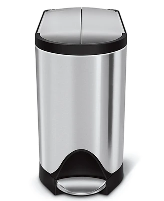 simplehuman 10 Liter Butterfly Lid Bathroom Trash Can