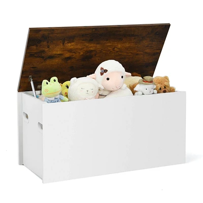 Flip-top Storage Chest Lift Top Storage Bench Wooden Deck Box Toy Box