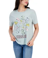 Love Tribe Juniors' Peanuts Graphic Snoopy T-Shirt