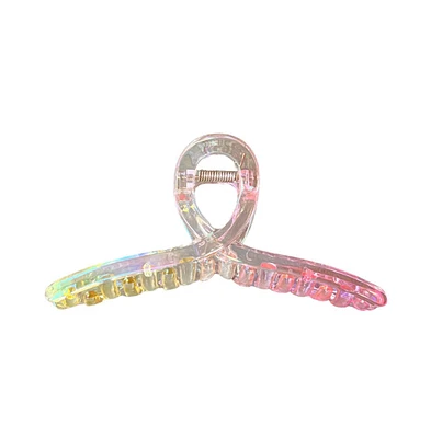 Looped Claw Clip - Pink + Yellow