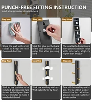 Mega Casa Vertical 5-Hook Wall Mounted - Space-Saving and Stylish Design